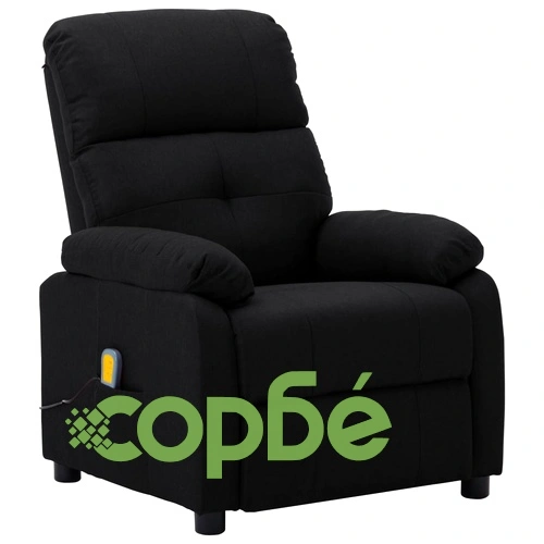 Масажен стол, черен, текстил ➤ топ цена ➤ sorbe.bg