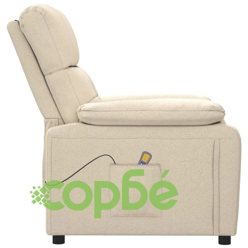 Масажен стол, кремав, текстил ➤ топ цена ➤ sorbe.bg