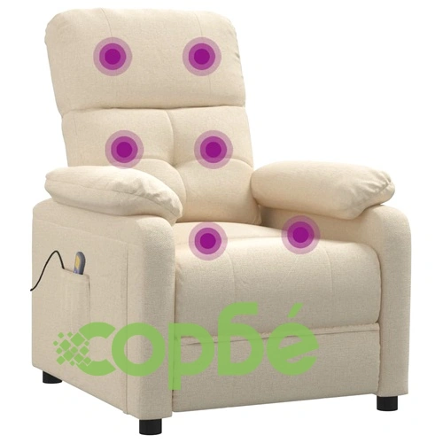 Масажен стол, кремав, текстил ➤ топ цена ➤ sorbe.bg