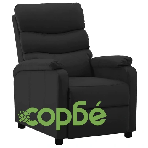 Реклайнер, черен, изкуствена кожа ➤ топ цена ➤ sorbe.bg