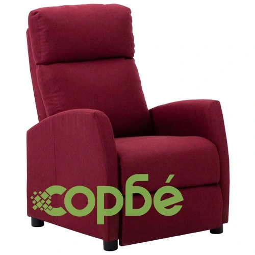 Стол реклайнер, виненочервен, текстил ➤ топ цена ➤ sorbe.bg