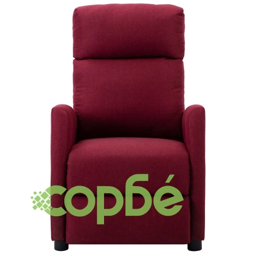 Стол реклайнер, виненочервен, текстил ➤ топ цена ➤ sorbe.bg