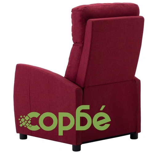 Стол реклайнер, виненочервен, текстил ➤ топ цена ➤ sorbe.bg