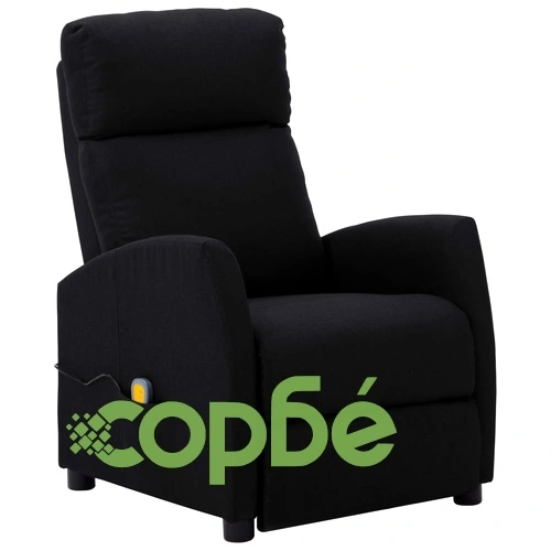 Масажен стол, черен, текстил ➤ топ цена ➤ sorbe.bg