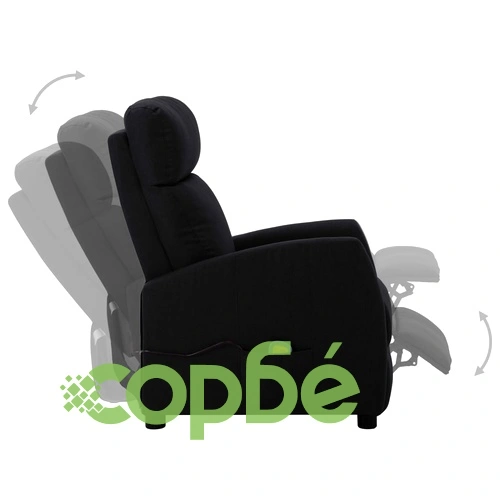 Масажен стол, черен, текстил ➤ топ цена ➤ sorbe.bg