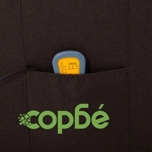 Масажен стол, тъмнокафяв, текстил ➤ топ цена ➤ sorbe.bg