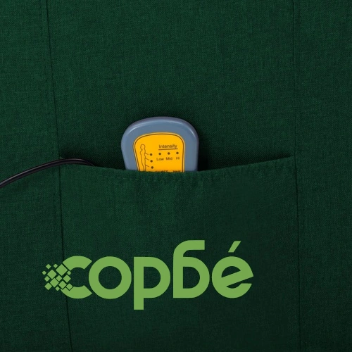 Масажен стол, тъмнозелен, текстил ➤ топ цена ➤ sorbe.bg