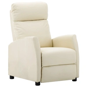 Реклайнер, кремав, изкуствена кожа 