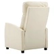 Реклайнер, кремав, изкуствена кожа 