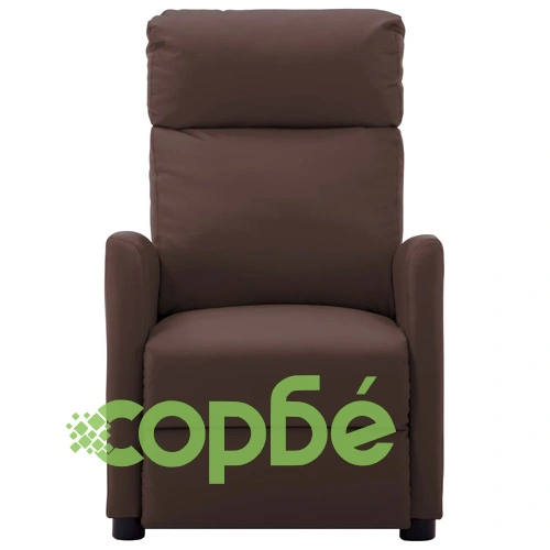 Реклайнер, кафяв, изкуствена кожа ➤ топ цена ➤ sorbe.bg