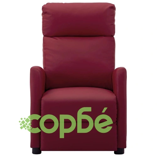 Реклайнер стол, виненочервен, изкуствена кожа ➤ топ цена ➤ sorbe.bg