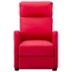 Реклайнер, червен, изкуствена кожа