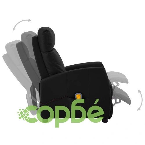 Масажен стол, черен, изкуствена кожа ➤ топ цена ➤ sorbe.bg
