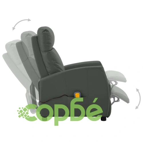 Масажен стол, сив, изкуствена кожа ➤ топ цена ➤ sorbe.bg