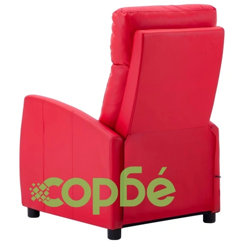 Масажен стол, червен, изкуствена кожа  ➤ топ цена ➤ sorbe.bg