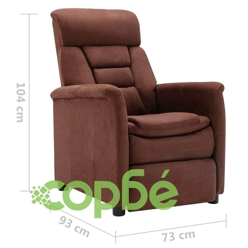 Наклоняем стол, кафяв, изкуствен велур ➤ топ цена ➤ sorbe.bg