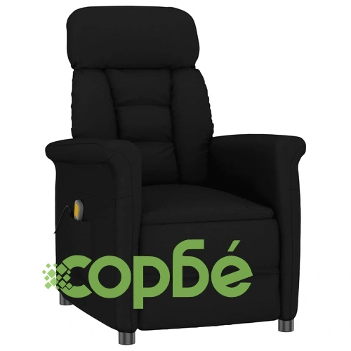 Масажен стол, черен, изкуствен велур ➤ топ цена ➤ sorbe.bg