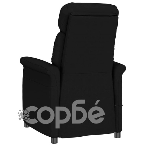 Масажен стол, черен, изкуствен велур ➤ топ цена ➤ sorbe.bg