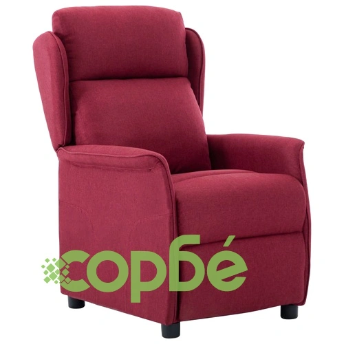 Стол реклайнер, виненочервен, текстил ➤ топ цена ➤ sorbe.bg