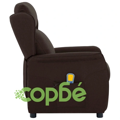 Масажен стол, тъмнокафяв, текстил ➤ топ цена ➤ sorbe.bg