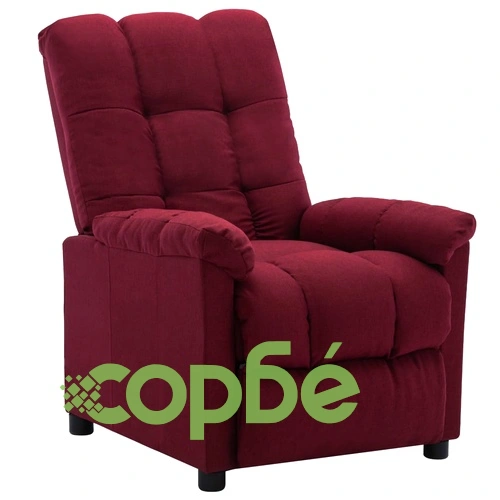 Стол реклайнер, виненочервен, текстил ➤ топ цена ➤ sorbe.bg