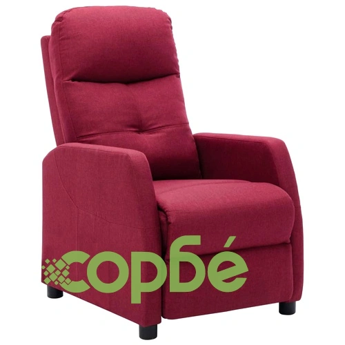 Стол реклайнер, виненочервен, текстил ➤ топ цена ➤ sorbe.bg