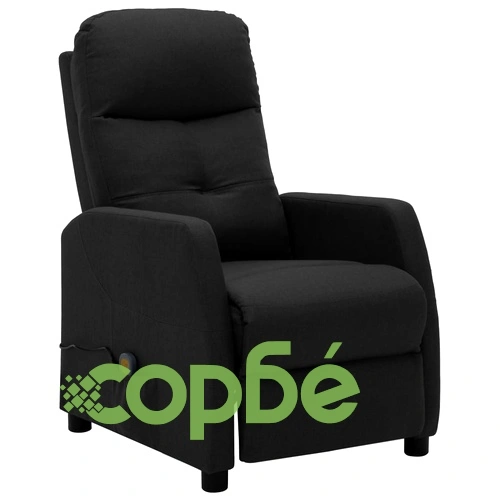 Масажен стол, черен, текстил ➤ топ цена ➤ sorbe.bg