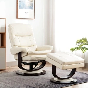 Наклоняем стол, кремавобял, изкуствена кожа и извито дърво