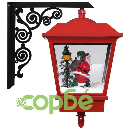 Коледна LED лампа за стена с Дядо Коледа, червена, 40x27x45 см ➤ топ цена ➤ sorbe.bg