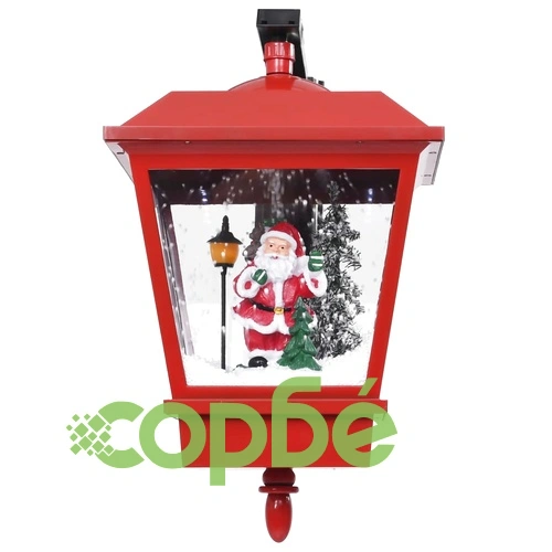Коледна LED лампа за стена с Дядо Коледа, червена, 40x27x45 см ➤ топ цена ➤ sorbe.bg