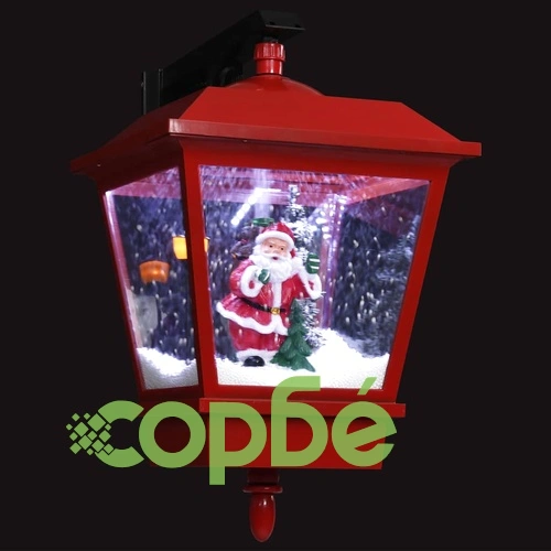 Коледна LED лампа за стена с Дядо Коледа, червена, 40x27x45 см ➤ топ цена ➤ sorbe.bg