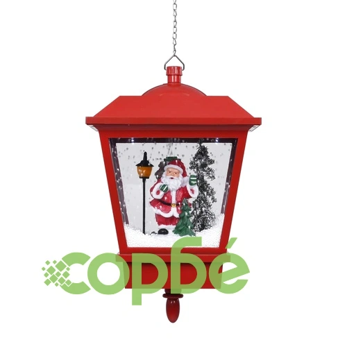 Коледна висяща LED лампа с Дядо Коледа, червена, 27x27x45 см ➤ топ цена ➤ sorbe.bg