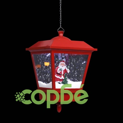 Коледна висяща LED лампа с Дядо Коледа, червена, 27x27x45 см ➤ топ цена ➤ sorbe.bg