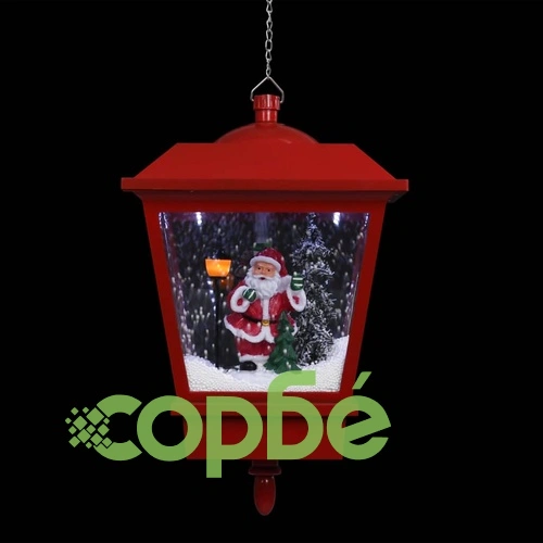 Коледна висяща LED лампа с Дядо Коледа, червена, 27x27x45 см ➤ топ цена ➤ sorbe.bg