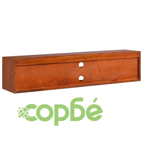 ТВ шкаф за стенен монтаж, 135x30x30 cм, тиково дърво масив на топ цена от sorbe.bg ТВ шкаф за стенен монтаж, 135x30x30 cм, тиково дърво масив ➤ топ цена ➤ sorbe.bg
