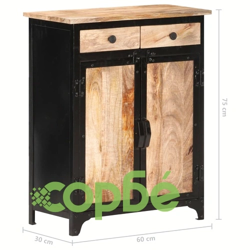 Шкаф, 60x30x75 см, мангово дърво масив ➤ топ цена ➤ sorbe.bg