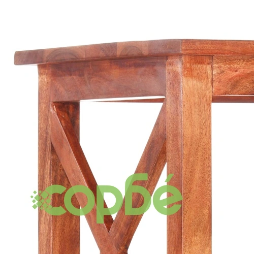 Библиотека 60x30x160 см масивно акациево дърво с меден финиш ➤ топ цена ➤ sorbe.bg