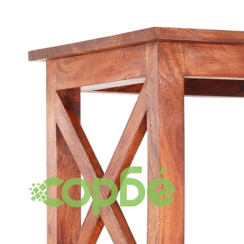 Библиотека 100x30x180 см масивно акациево дърво с меден финиш ➤ топ цена ➤ sorbe.bg