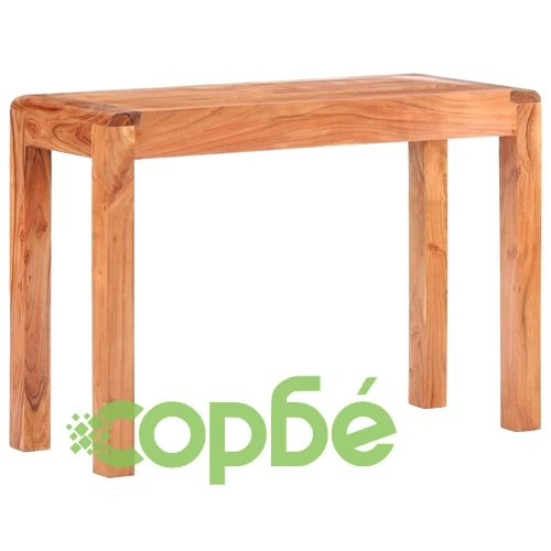 Конзолна маса 110x40x76 см масивно акациево дърво с меден финиш ➤ топ цена ➤ sorbe.bg