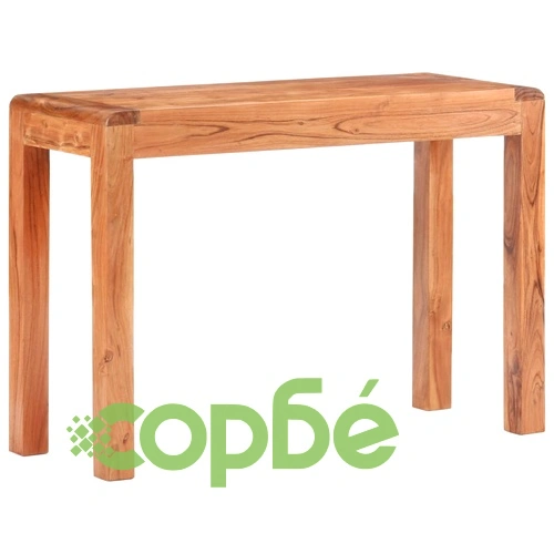 Конзолна маса 110x40x76 см масивно акациево дърво с меден финиш ➤ топ цена ➤ sorbe.bg