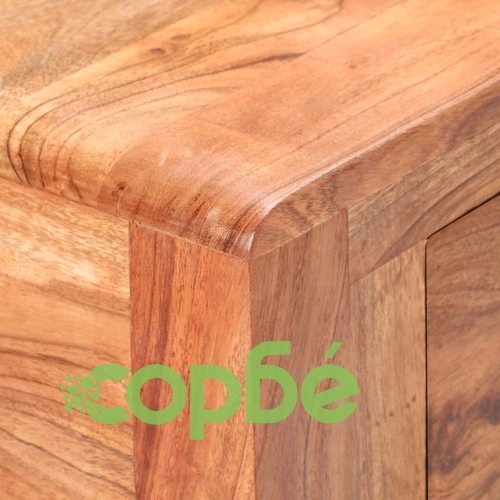 Конзолна маса 110x40x76 см масивно акациево дърво с меден финиш ➤ топ цена ➤ sorbe.bg