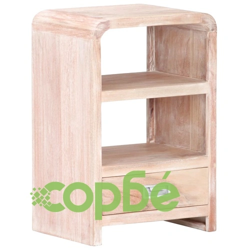 Нощна масичка, 40x30x60 см, акациево дърво масив ➤ топ цена ➤ sorbe.bg