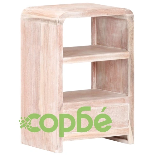 Нощна масичка, 40x30x60 см, акациево дърво масив ➤ топ цена ➤ sorbe.bg