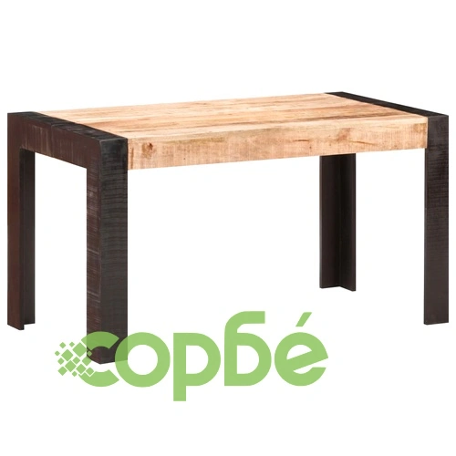 Трапезна маса, 140x70x76 cм, грубо мангово дърво масив ➤ топ цена ➤ sorbe.bg