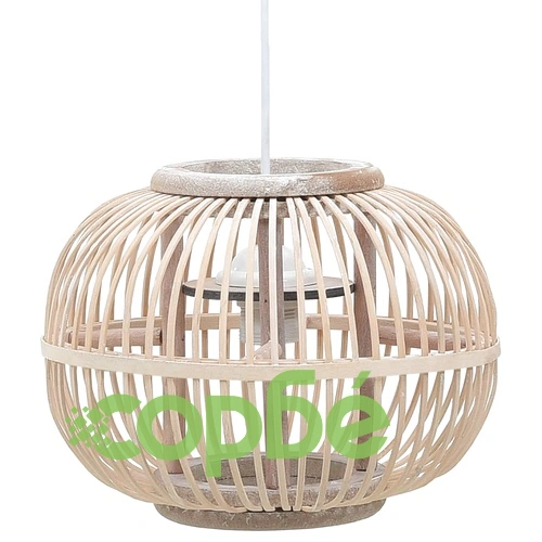 Пенделна лампа, бяла, върба, 40 W, 30x22 см, глобус, E27 ➤ топ цена ➤ sorbe.bg