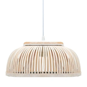 Пендел, бамбук, 40 W, 30x12 см, полукръг, E27
