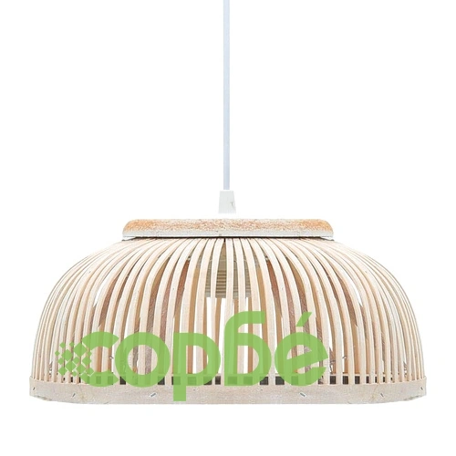 Пендел, бамбук, 40 W, 30x12 см, полукръг, E27 ➤ топ цена ➤ sorbe.bg