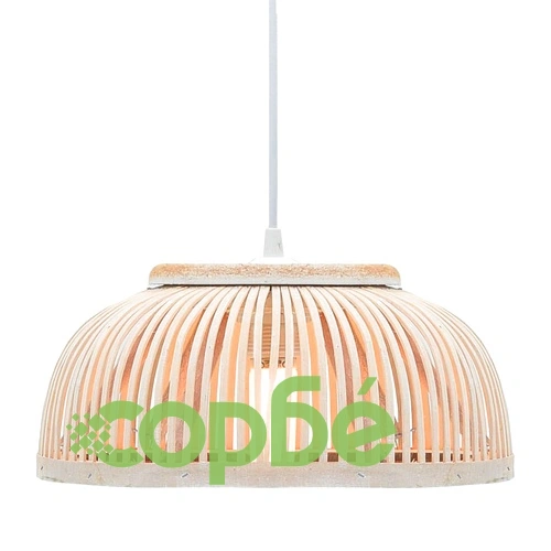 Пендел, бамбук, 40 W, 30x12 см, полукръг, E27 ➤ топ цена ➤ sorbe.bg