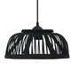 Пендел, черен, бамбук, 40 W, 30x12 см, полукръг, E27