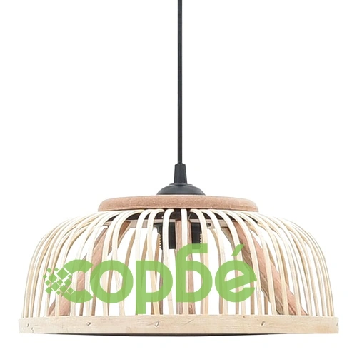 Пендел, бамбук, 34x14,5 см, 40 W, полукръг, E27 ➤ топ цена ➤ sorbe.bg